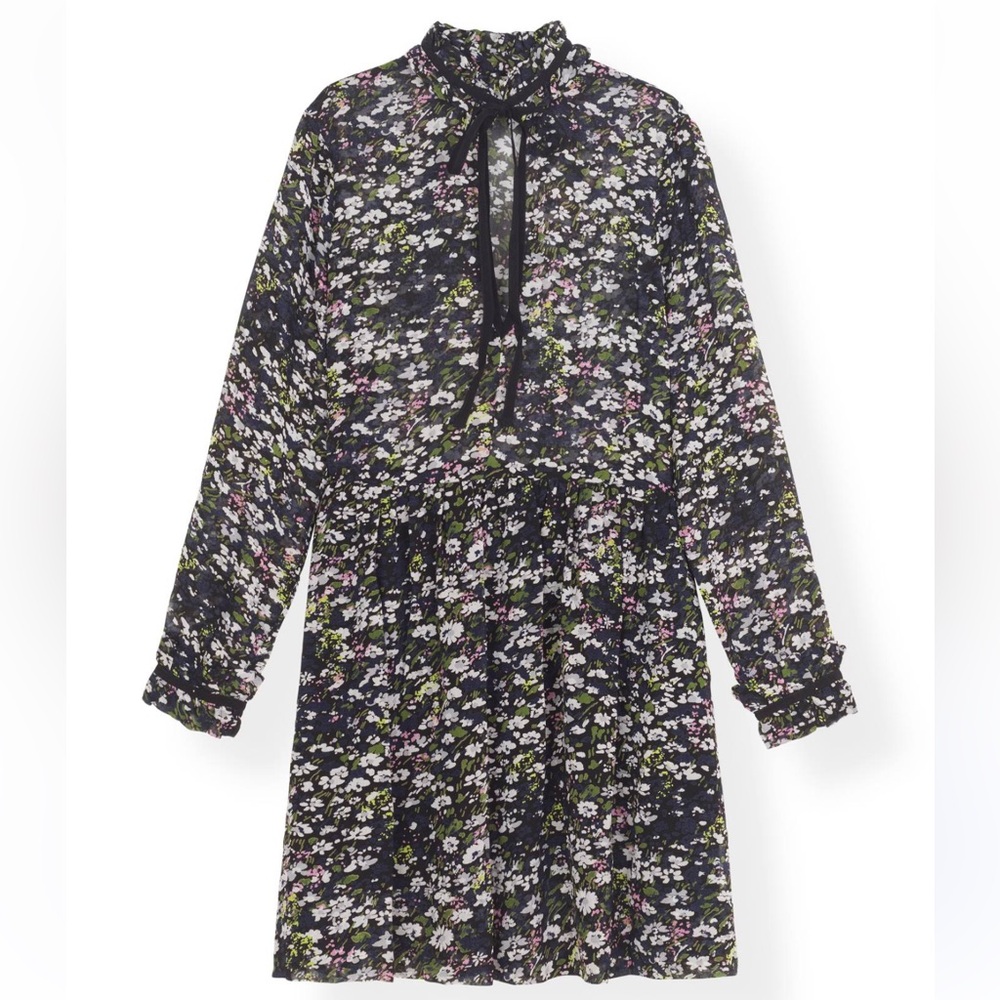 Ganni Floral Georgette Dress